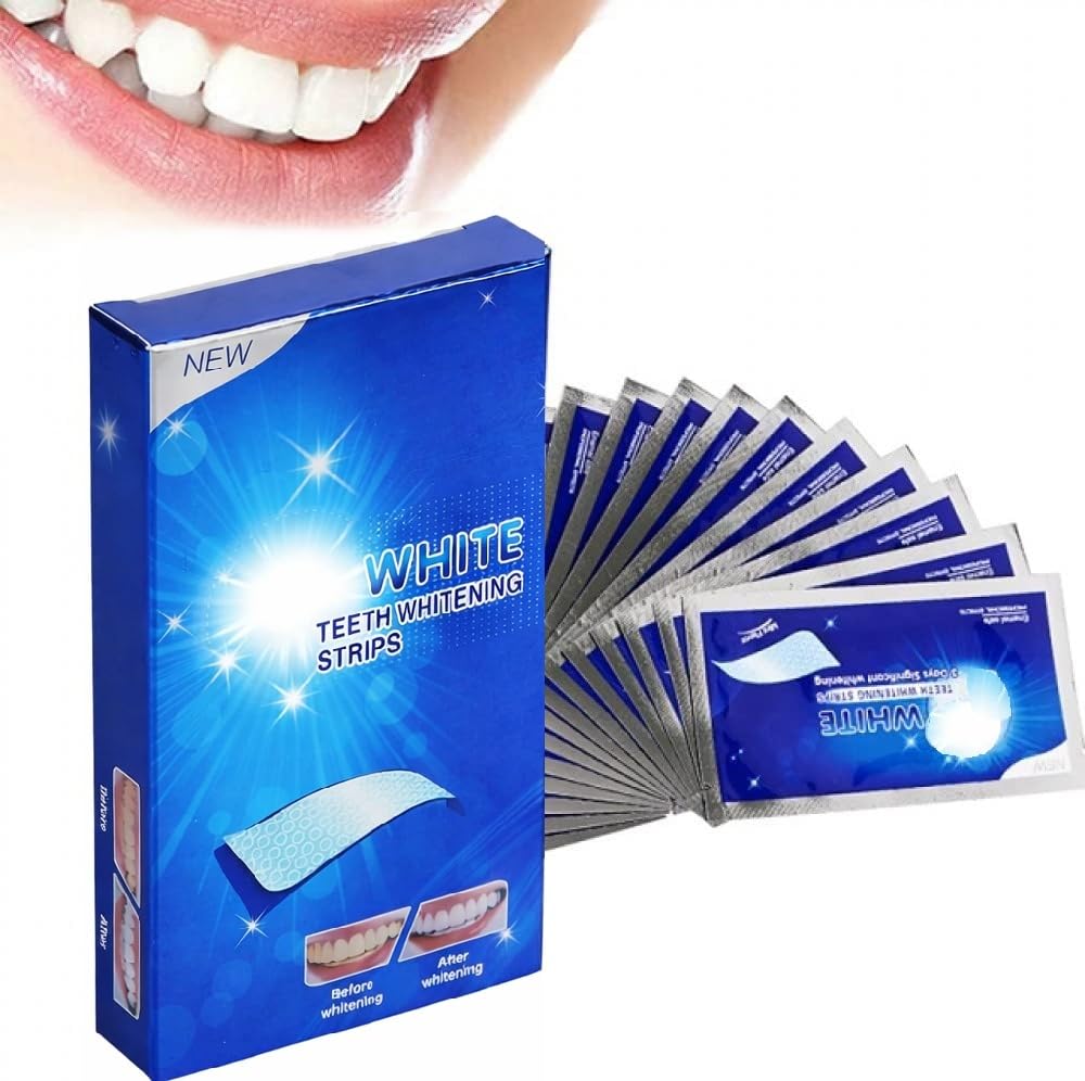 Teeth Whitening Strips Contains No Harmful Substances Effective Home Use Tooth Whitening Kit Mint Flavor 15 Pouches 30pcs