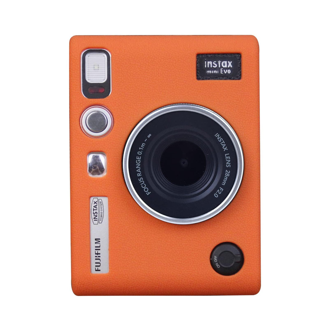 Camera Case for Instax Mini EVO, Instant Camera Lightweight Case for Fujifilm Instax Mini Evo (Orange)