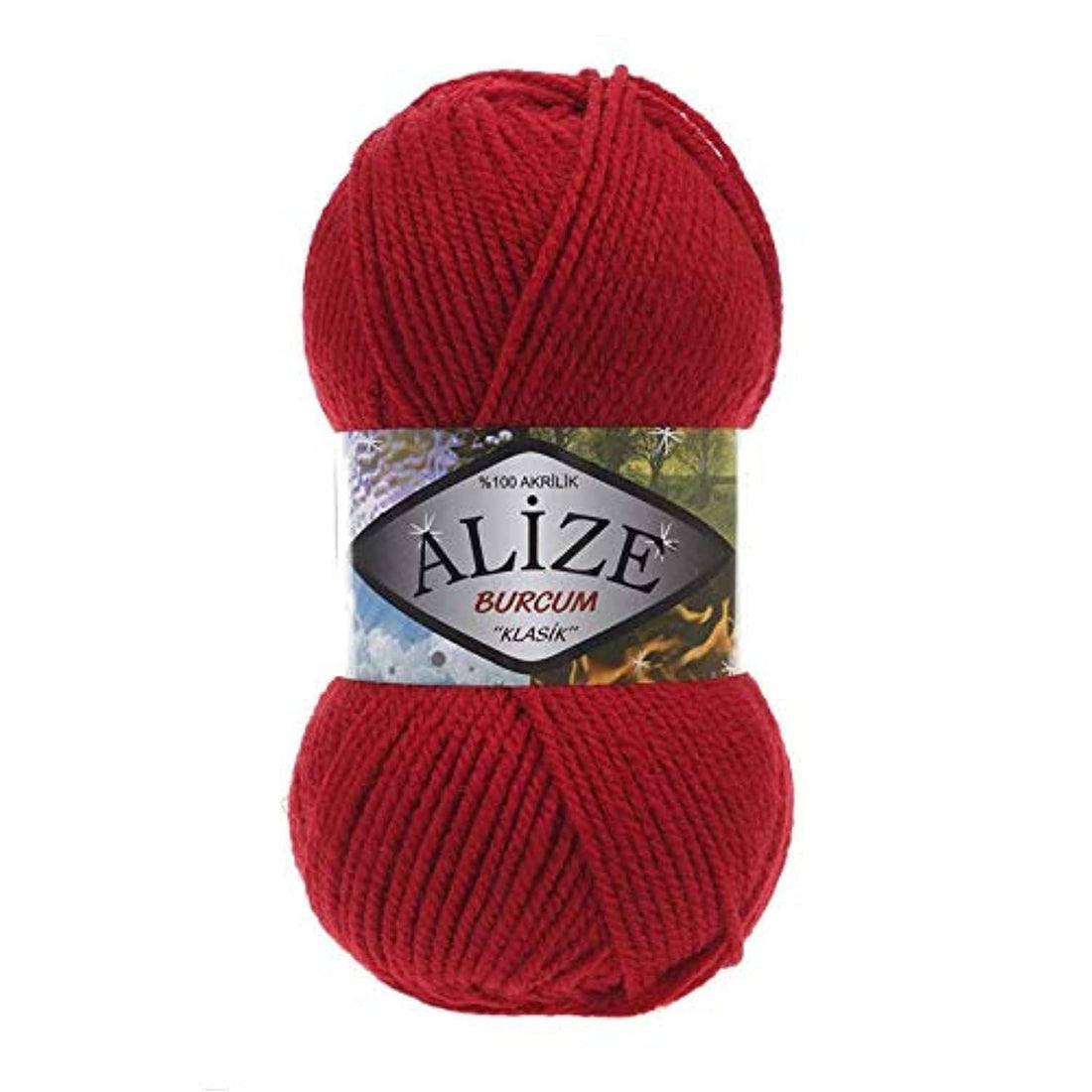 Alize BURCUM KLASiK 106 Red - Crochet and Knitting Yarn