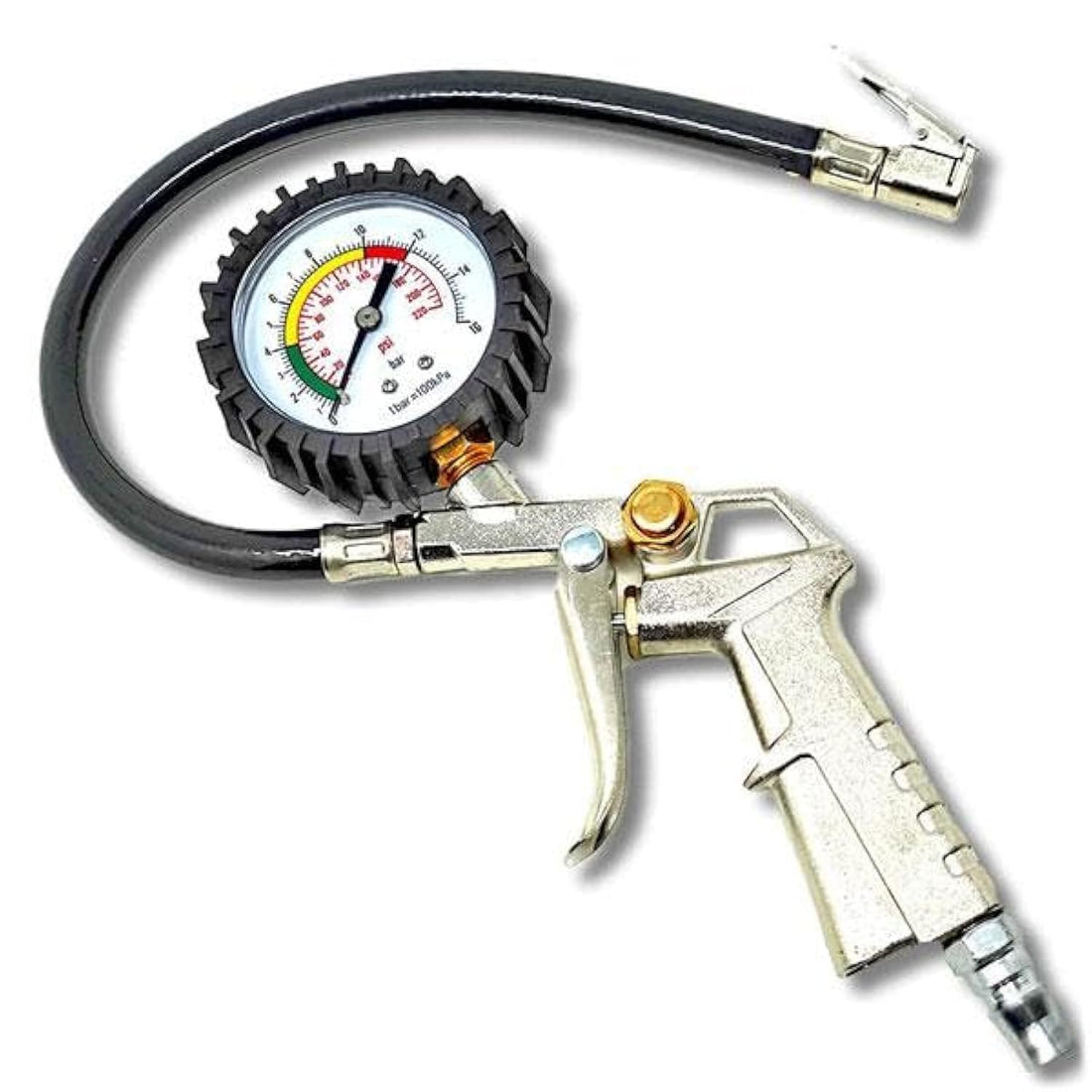 220 PSI Tire Pressure Gauge 16 Bar with Flexible Air Hose and Full Handle, Digital Pressure Gauge for Car, Motorcycle, Car Tire Measuring Tool - Kaber Egypt 2020