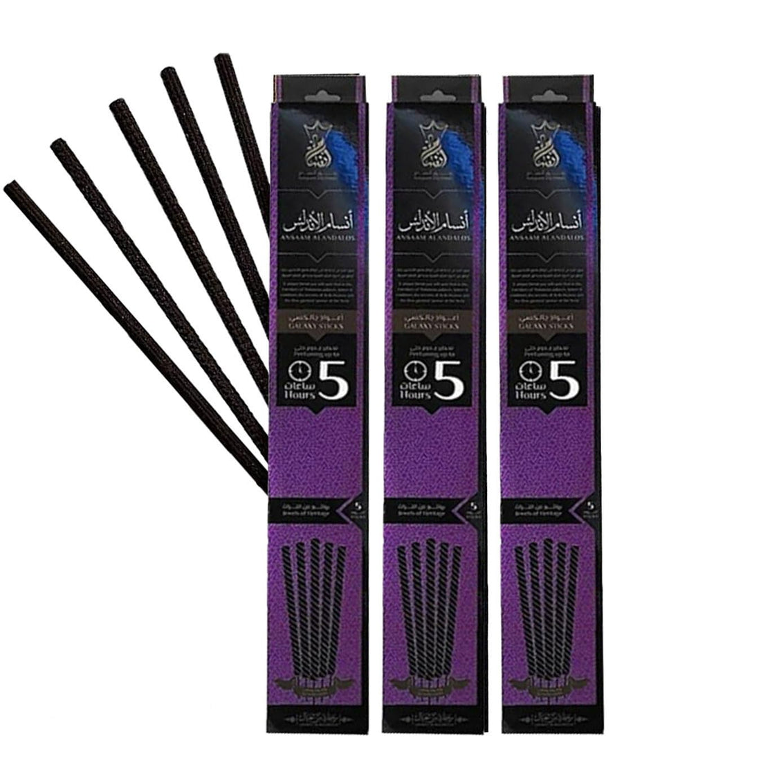 Bakhoor – Ansam Al Andalus | Premium Thick Galaxy Sticks Lasts Up to 5 Hours (15 Sticks) | Premium Non-Choking Oriental Incense Perfect for Home, Work, and Religious Events