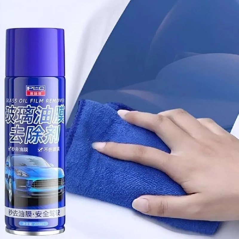الحل النهائي لزجاج سيارتك – اسبراي إزالة الأوساخ والدهون مع لمعان بدون خطوط | Auto Glass Cleaner Premium Shine