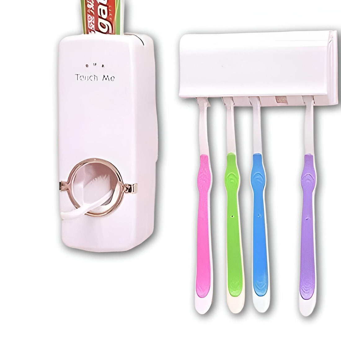 Toothpaste Dispenser - Automatic Multi-Function Bathroom Organizer with Toothbrush Holders and Compact Storage Solution for Modern Bathroom Spaces