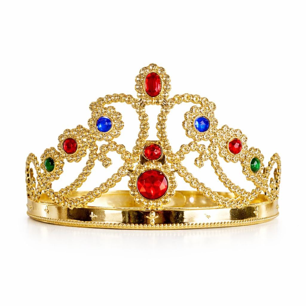 9 Pcs Princess Crown for Girls Embellishment Stone Tiara Glitter Crown for Little Girls Birthday Party Accessories