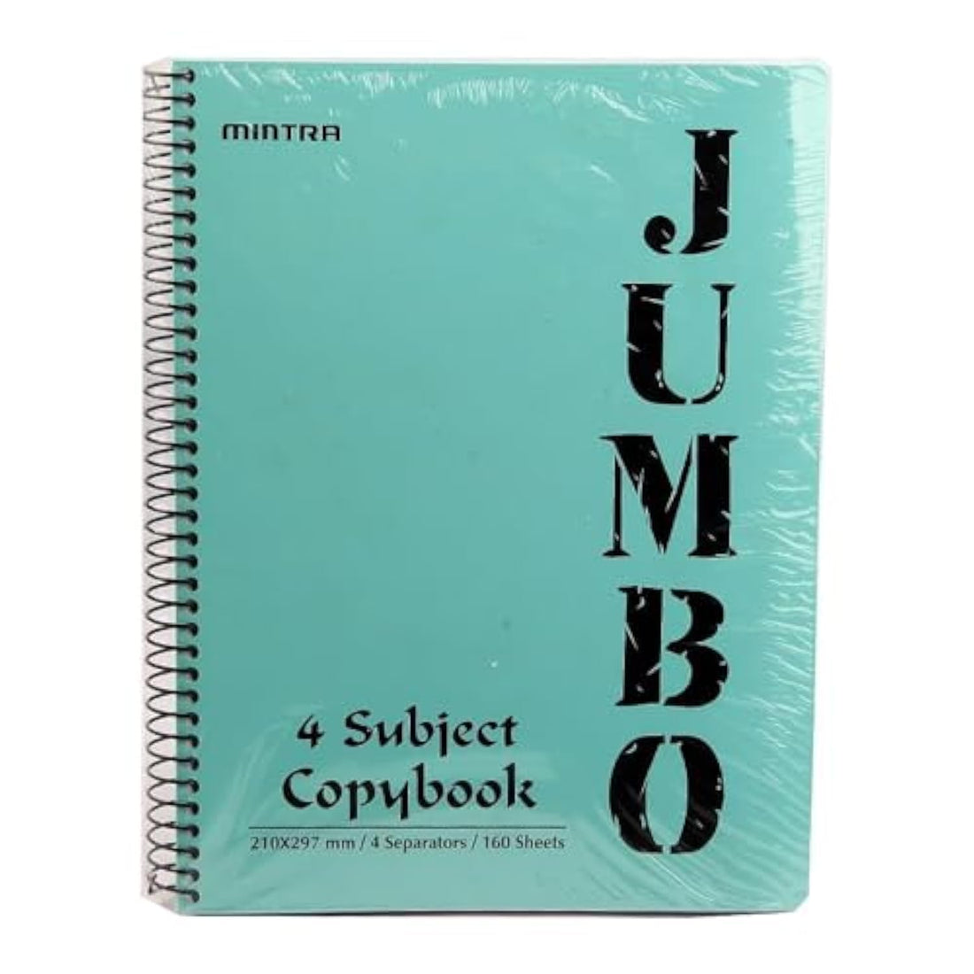 UNIVERSITY NOTEBOOK MINTRA JUMBO WIRED 160 PAPERS LINED 4 SEPARATORS PLASTIC COVER A4 Multicolor- multishapes