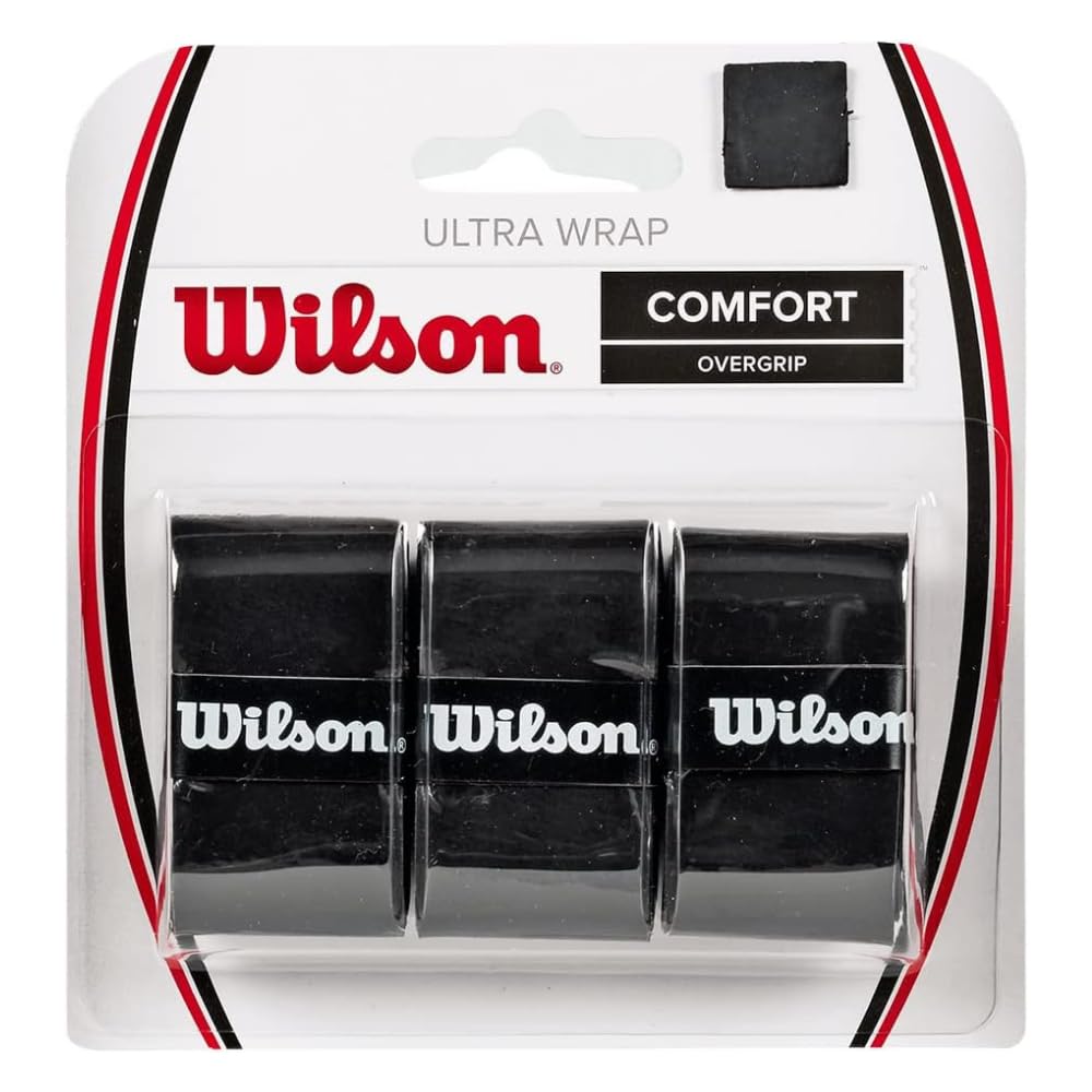 Wilson Ultra Wrap Overgrip (Pack of 3) - Black, N/A