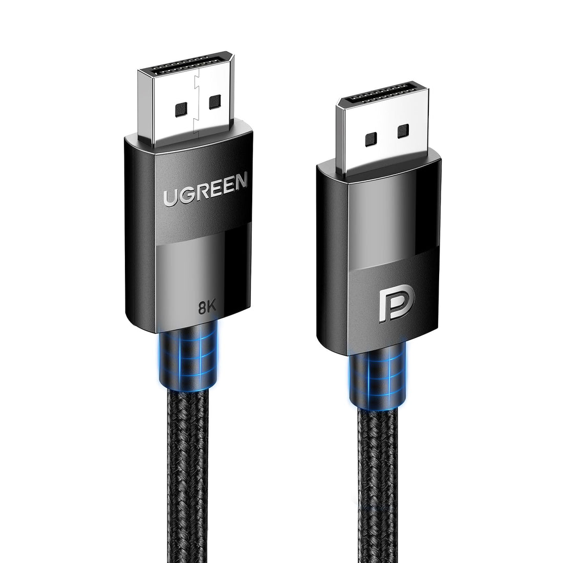 UGREEN 8K DisplayPort Cable 1.4, DP to DP 5M, 8K@60Hz/4K@165Hz/2K@240Hz/1080P@240Hz, for Gaming Monitor/Graphics Card/PC, Support 3D/HDCP/HDR/G-SYNC/Free-SYNC,Male to Male Nylon Braided -5Meter- 80394