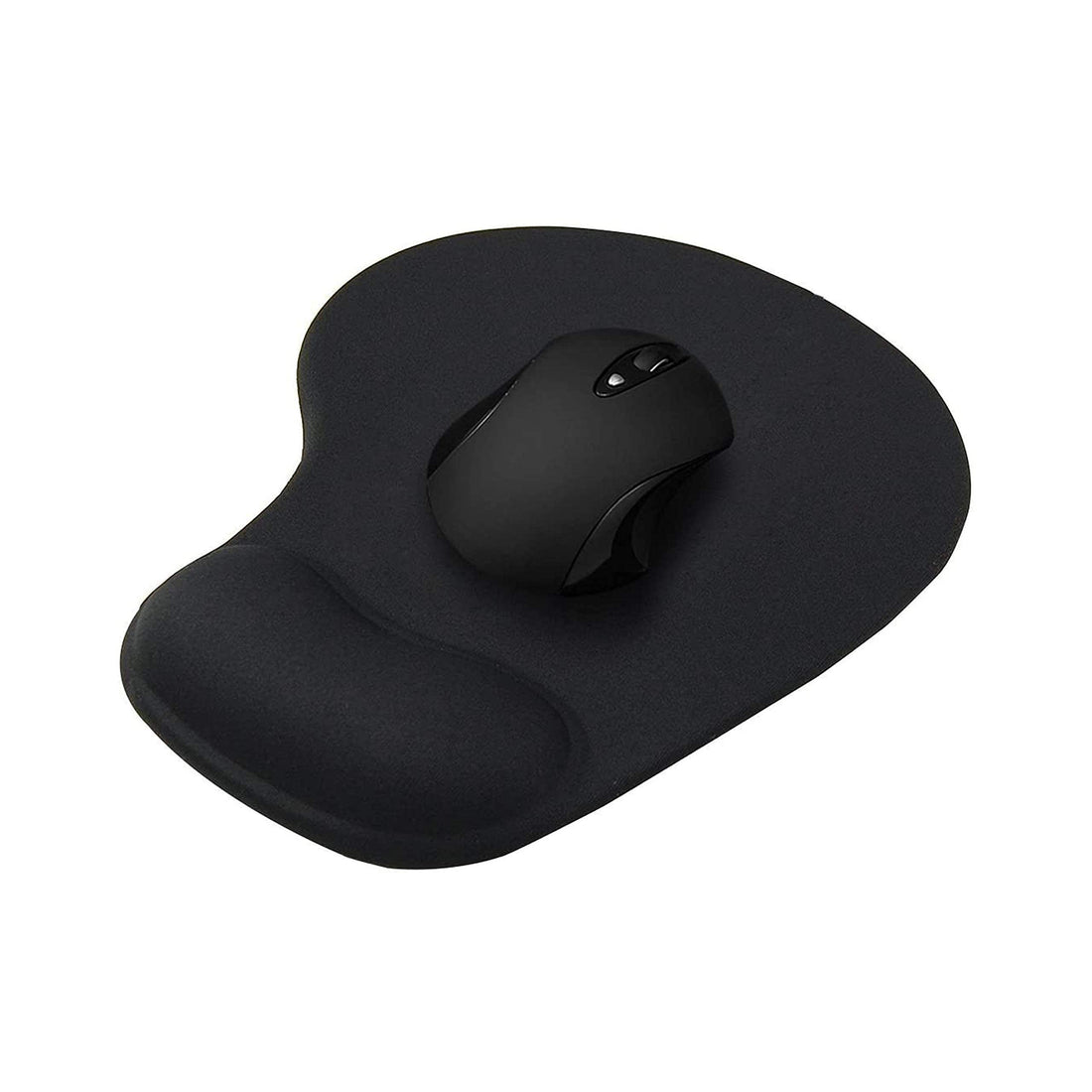 Mouse Pad H-02 With Gel Wrist Support For Computer, Laptop And Gaming - Black