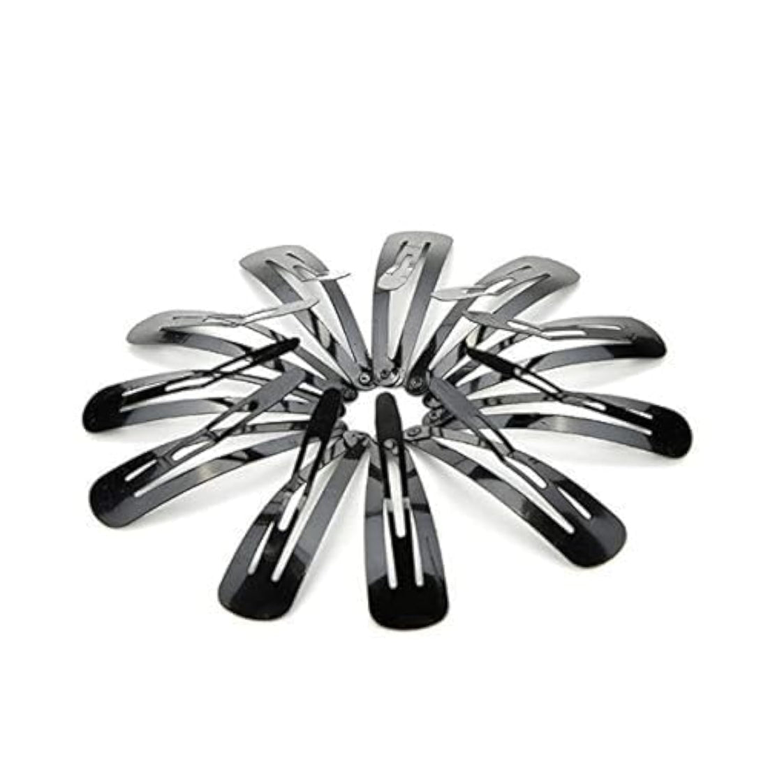 12 nos TIK TAK Women Black Color Metal BB Hair Snap Clips Kids Girls Simple Hairpins Barrettes Tic Tac Headbands for Women Hair Accessories