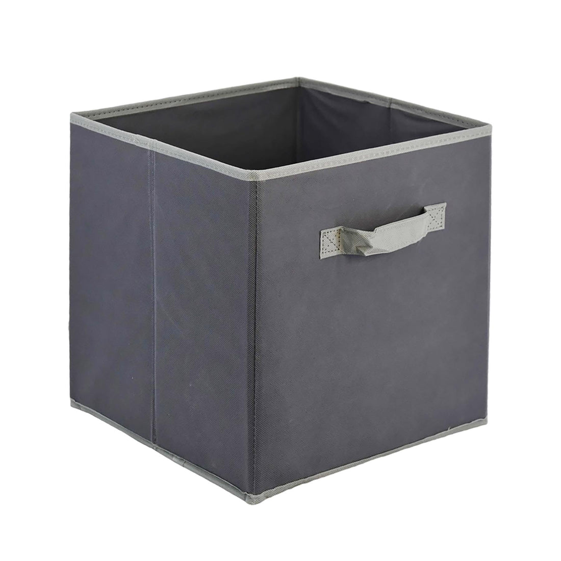 Set of Foldable Square Canvas Storage Bins with Handles, a Collapsible Fabric Cube Organizer for Toys, Magazines, Nursery Items, and Clothes