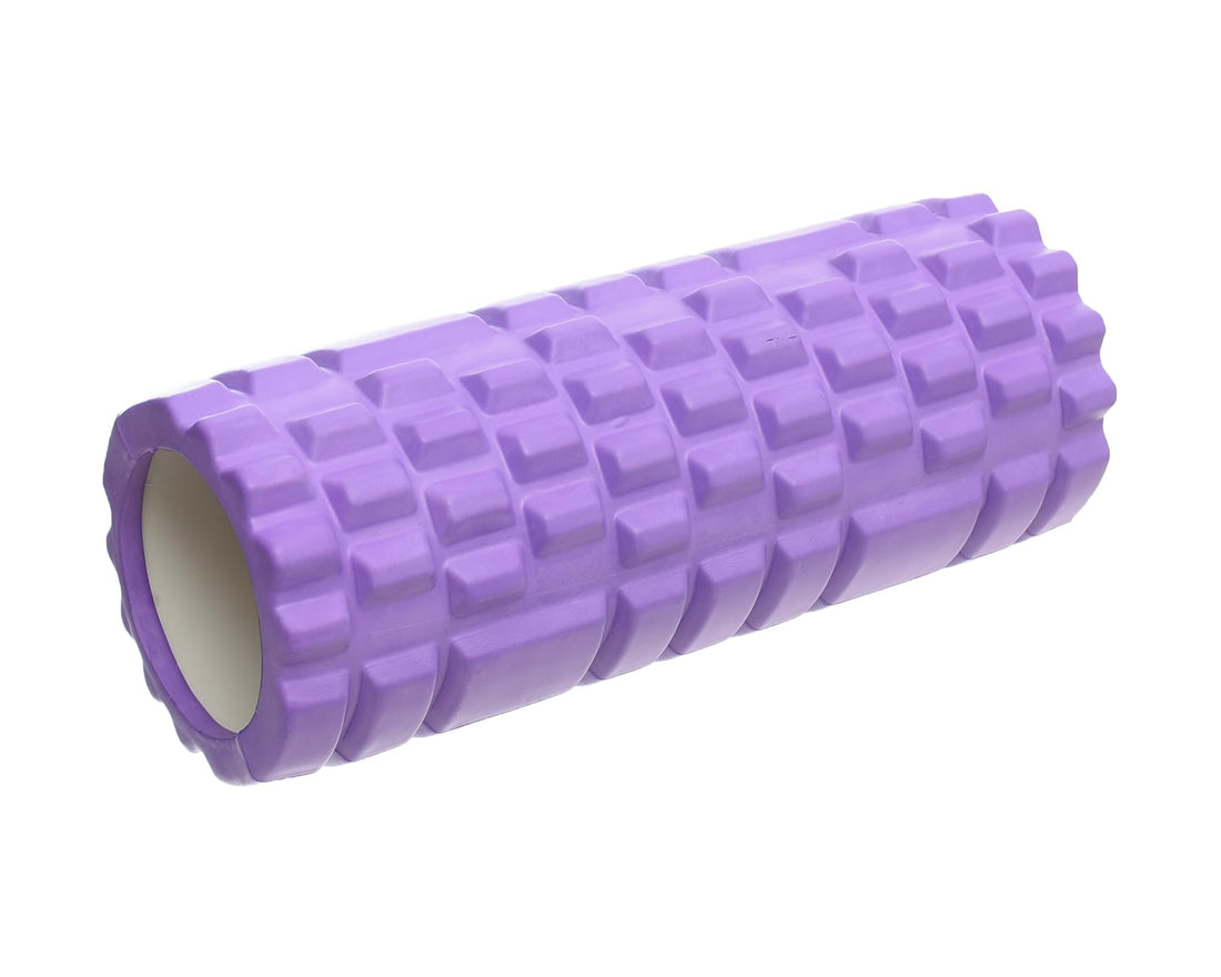 MINSA Yoga Foam Roller 33cm Purple Design for Muscle Recovery and Yoga