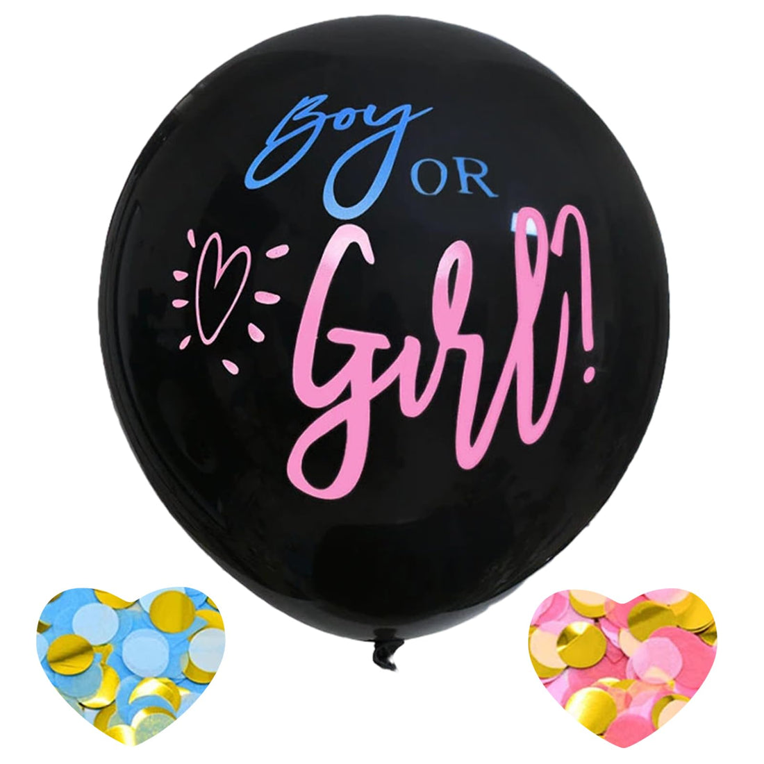 CFSVVD Gender Reveal Balloon, Gender Reveal Party, Gender Announcement Balloon Pink Blue Confetti Filling Distinguish Boys Girls Balloon Shower Party Balloon Boy or Girl (Pack of 1)
