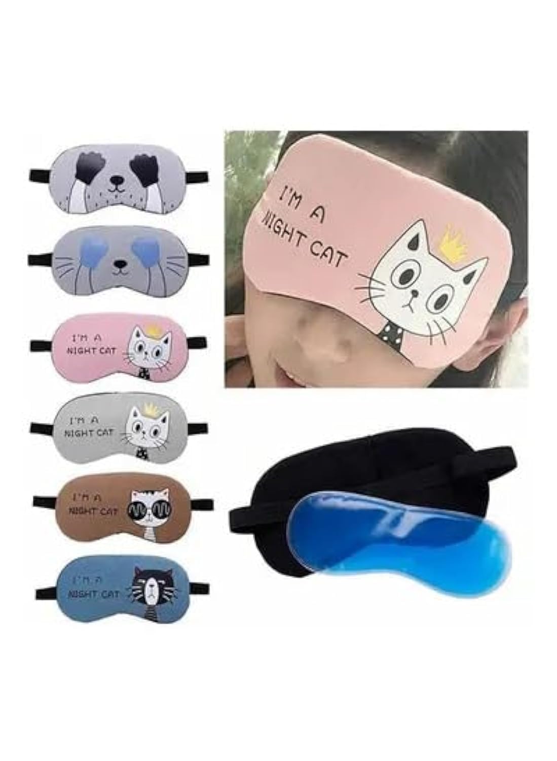 Eye mask with gel bag (multicolor)