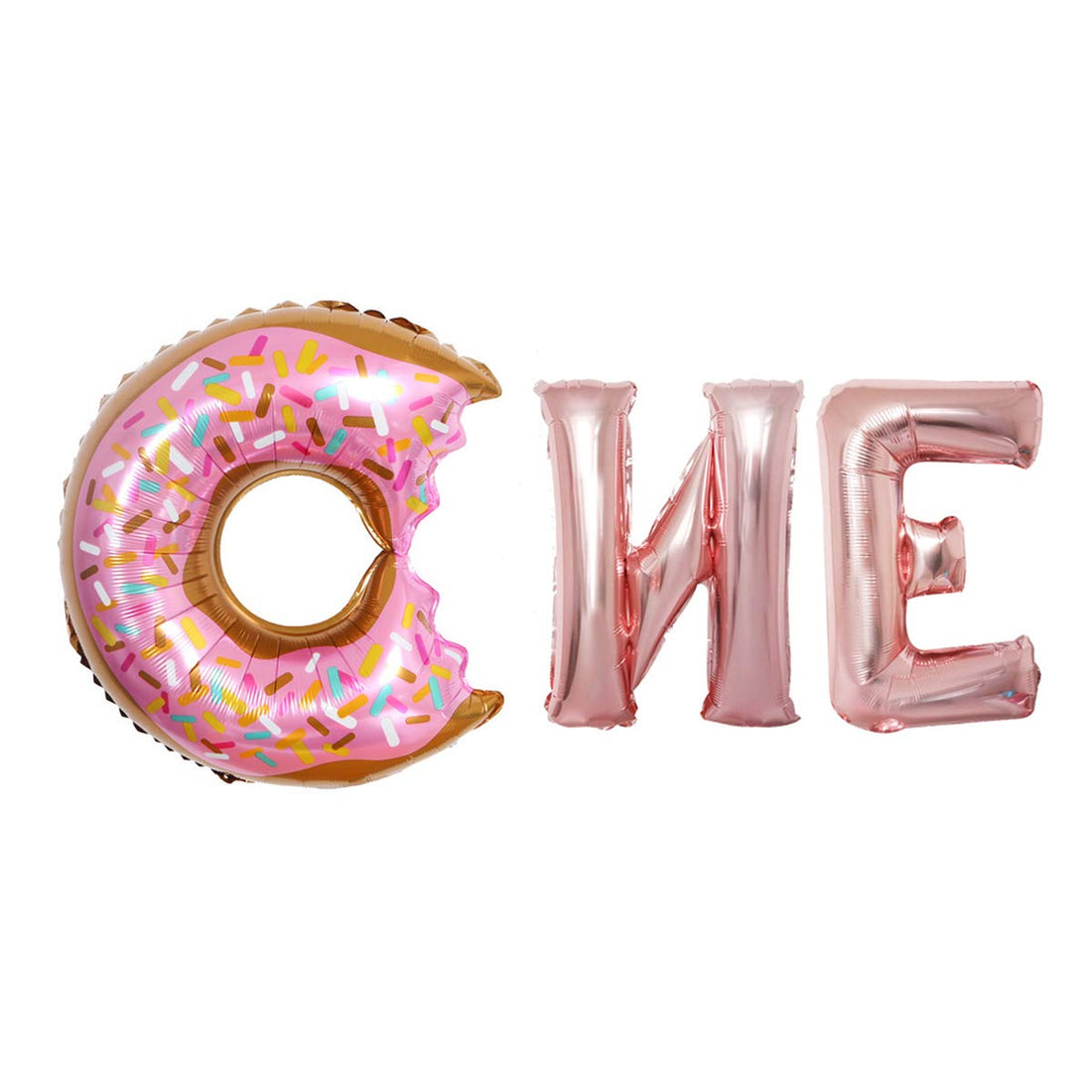 Wonka Skatheal 25" Donut Balloons One Letter Aluminum Foil Balloon with Sprinkles for Girls 1st Birthday Party Indoor/Outdoor Toy for Kids Party Decorations Supplies