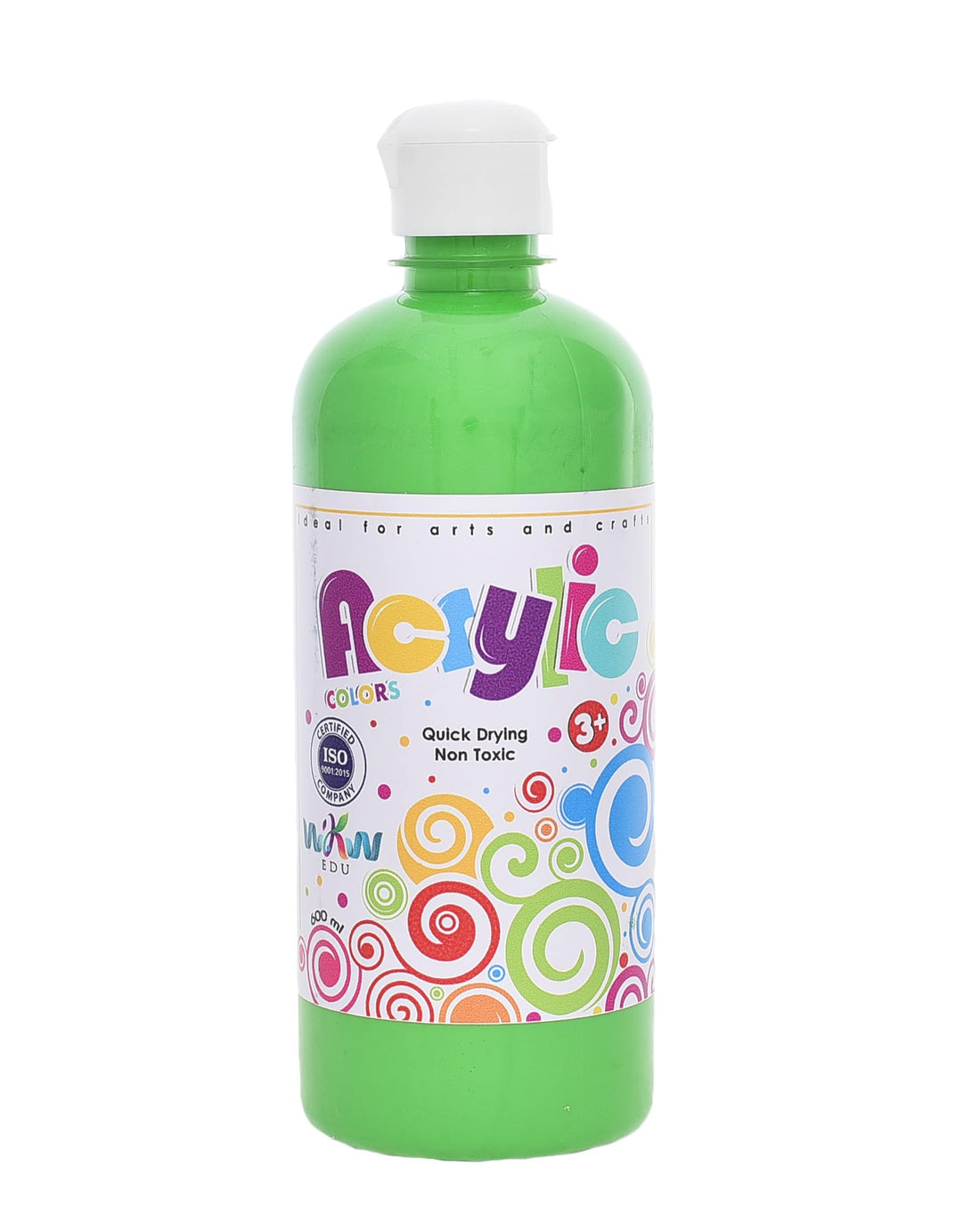 WKW High Quality Acrylic Color 600Ml For Professional Craft Paint, Art, Artists Beginners, Rocks, Wood, Fabric - Green
