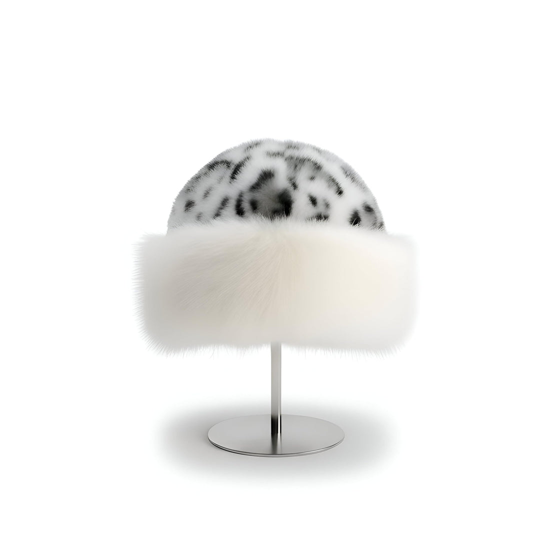 Cheetah Beanie - Fuzzy Faux Fur 2000s Emo Grunge Inspired Hat, Cool Coquette Style Accessory for Casual Outfits and Trendy Looks