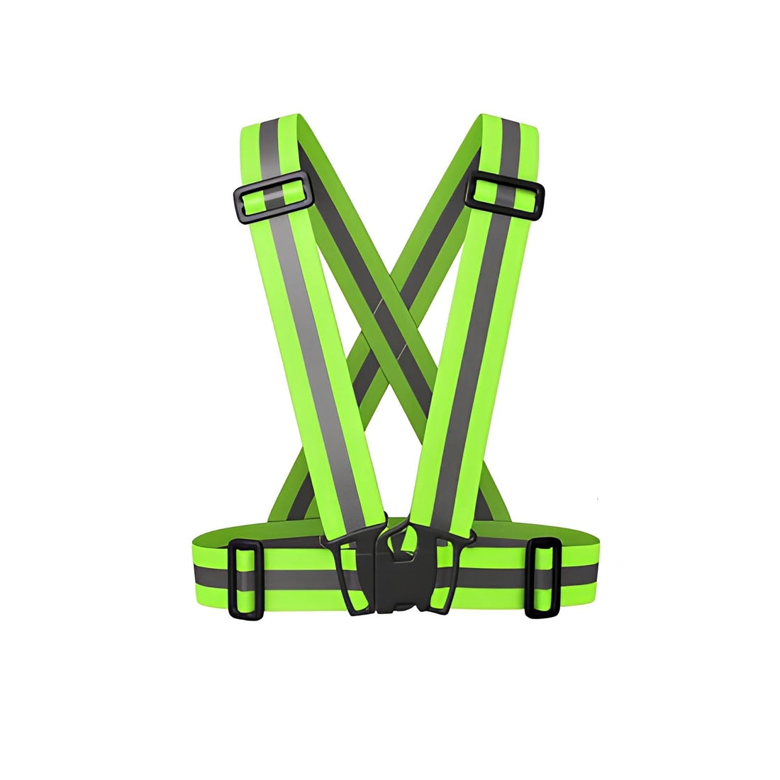 AspidaWorks® Reflective Safety Vest, Hi-Vis Fluorescent Green, Adjustable Strap