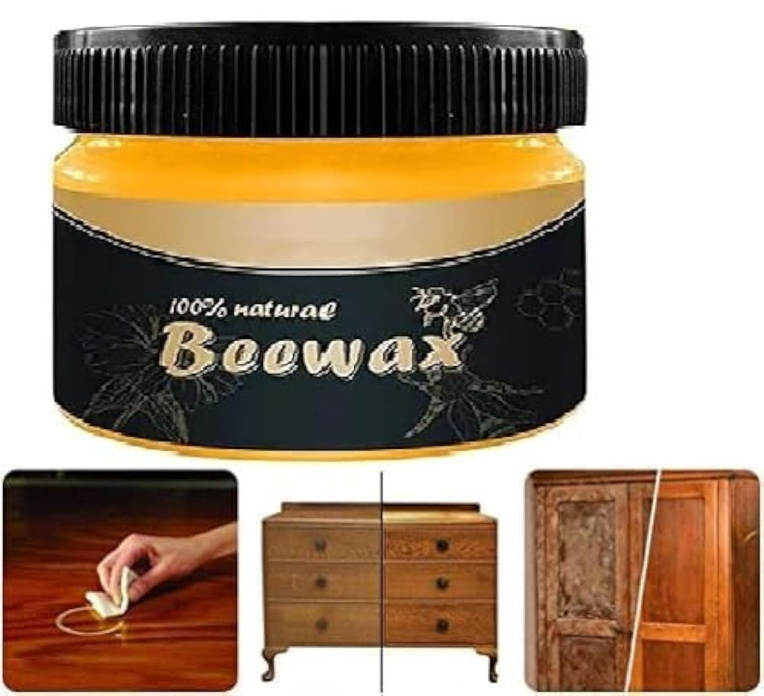 SWOPPLY Wood Seasoning Beeswax |Furniture Polish Wax| Organic Wood Restoration| beewax Wood Polish| Traditional Polish for Wood&Furniture| Beeswax Wood Polish|Non Toxic for Furniture to Beautify