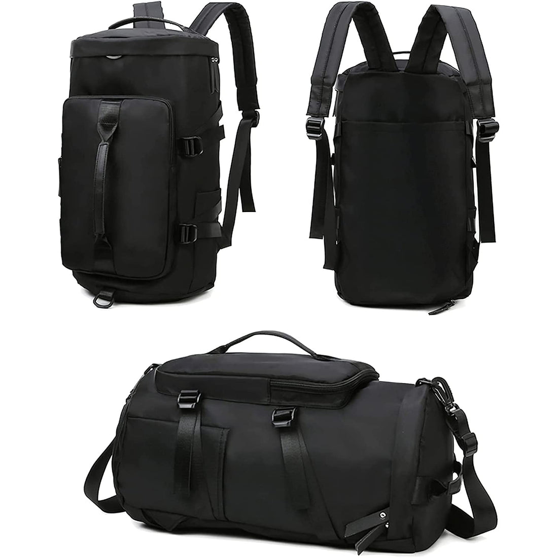 ALMEKAQUZ Sports Gym Duffel Bag, Gym Bag for Men and Women, Waterproof and Tear Resistant Travel Bag, Gym Bag Sport Bag for Training Swim Yoga (Black)