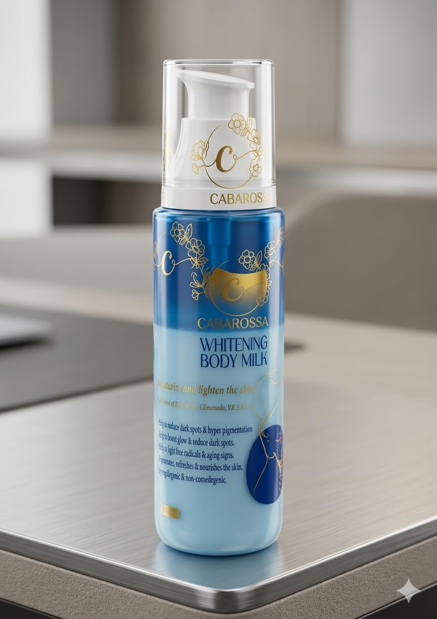 Caparoza Brightening & Moisturizing Body Milk Lotion 200ml - With Goat Milk Extract & Antioxidants to Brighten Dark Spots & Even Skin Tone - By Al Shabrawini Pharmacy