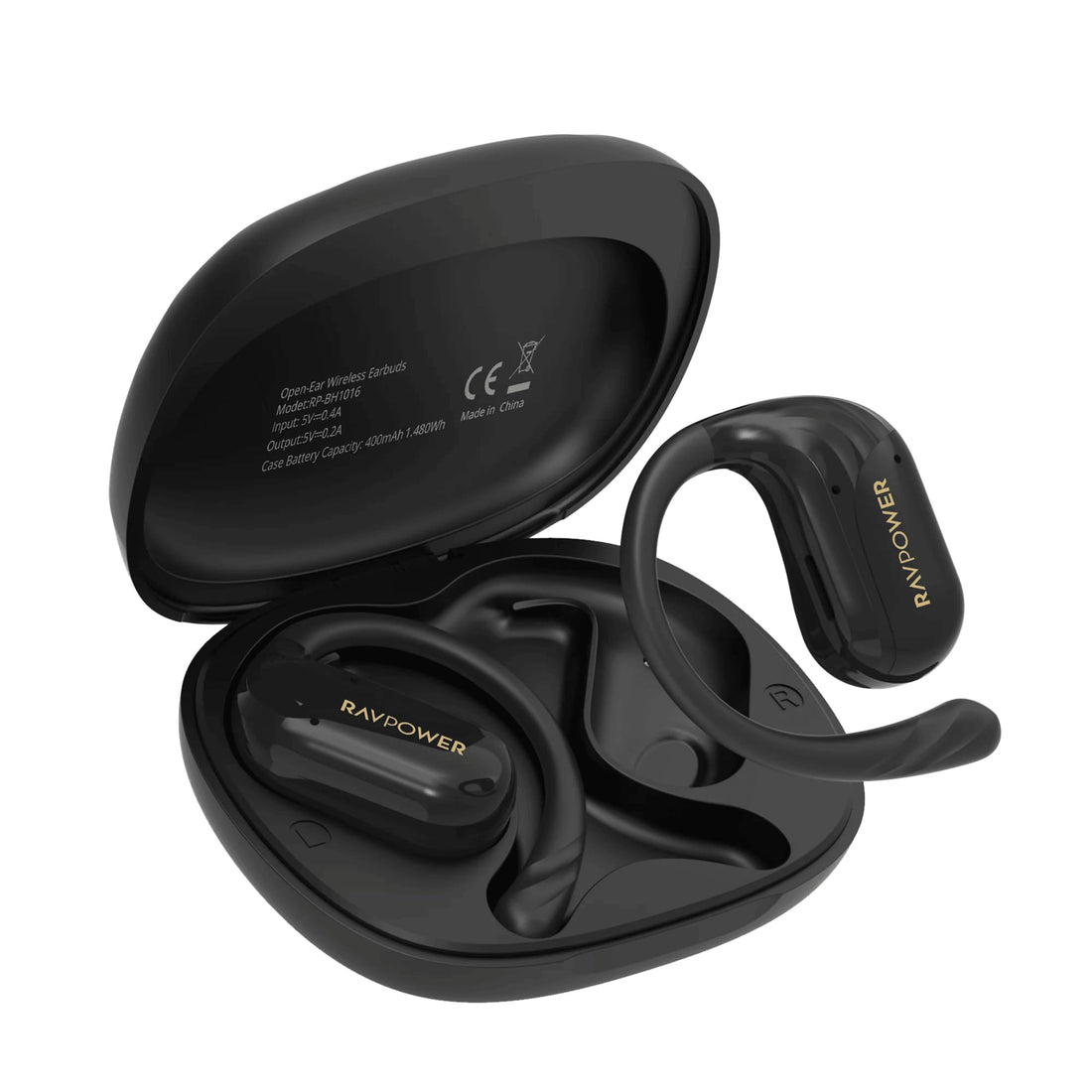 RAVPower RP-BH1016 Wireless Bluetooth Earbuds OWS HD Sound Sports Headphones Black |18 Months Warranty