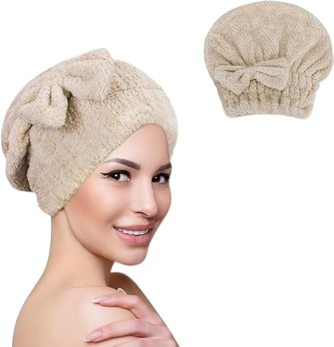 Microfiber Hair Drying Towel, Super Absorbent Hair Wrap Cap After Shower - Multicolor Dollar Import Housewares