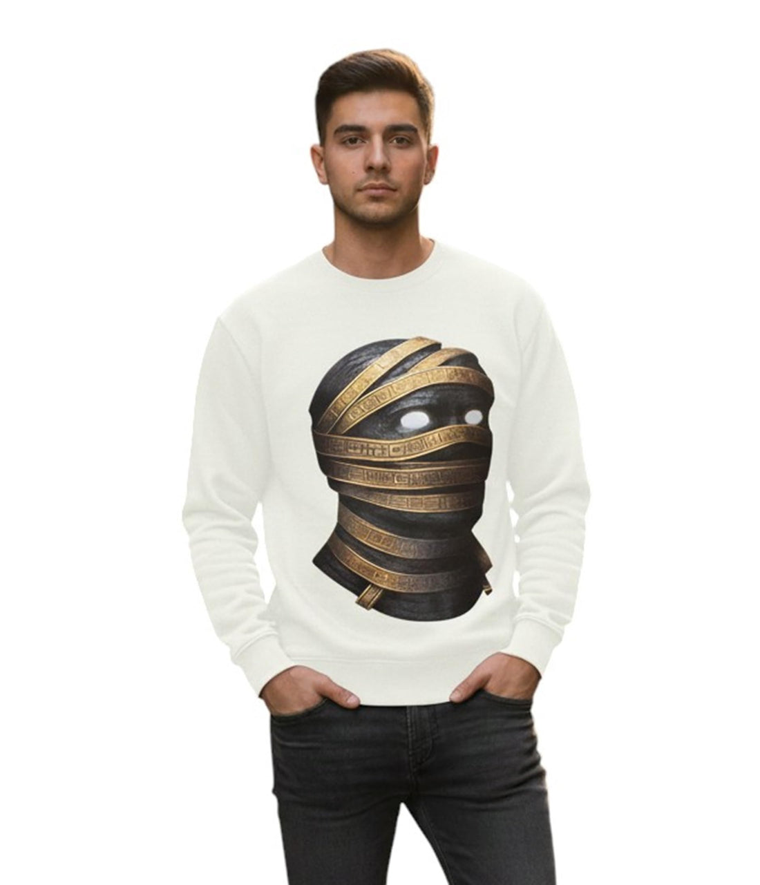 Miza Men's Winter Sweatshirt, Heavy Cotton, Fashion Printed Design, Comfortable Fit for Everyday Use