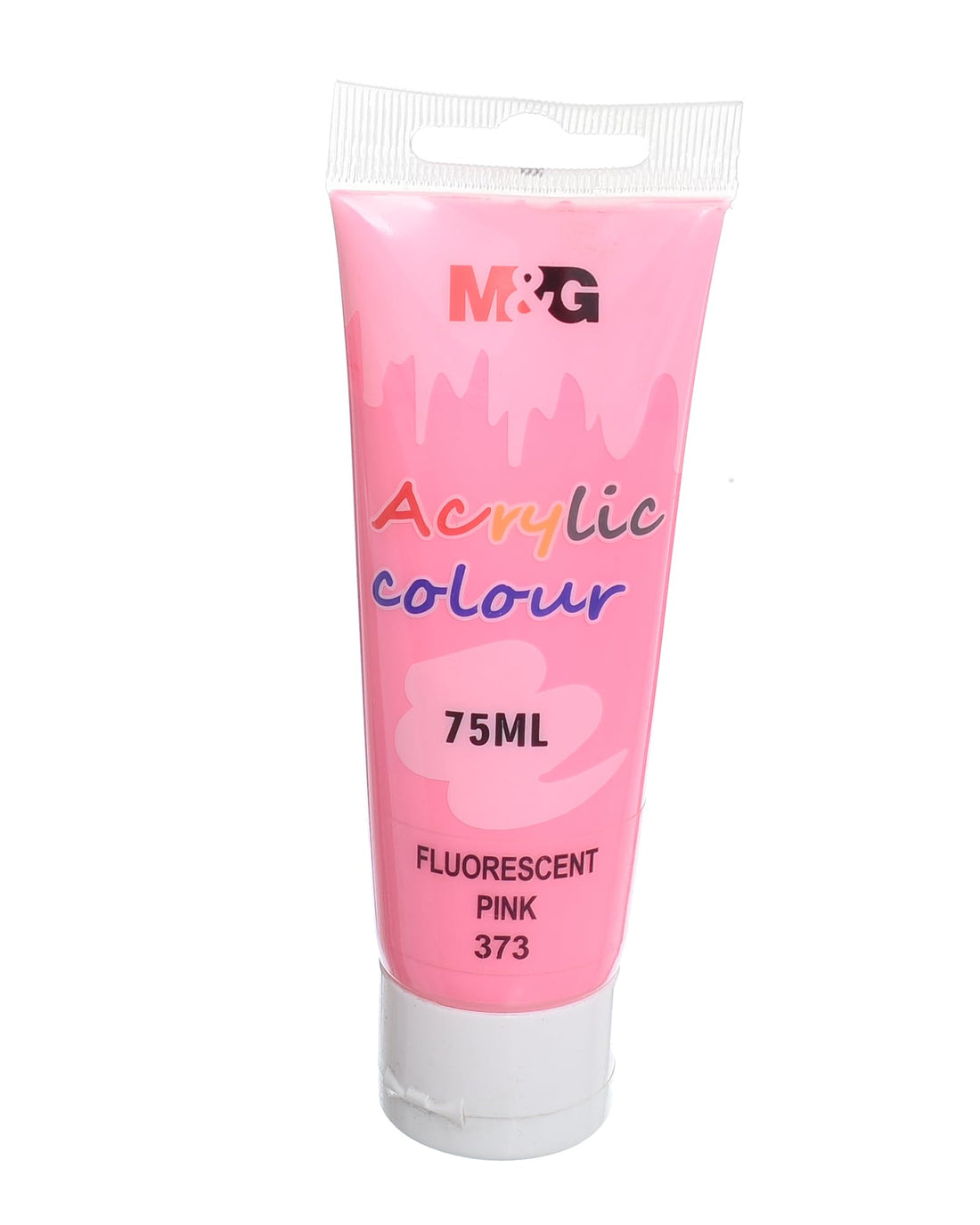 M&G Acrylic Colour Tube, Vibrant Art Creation, Fluorescent Pigment, 75ml, Fluorescent Pink