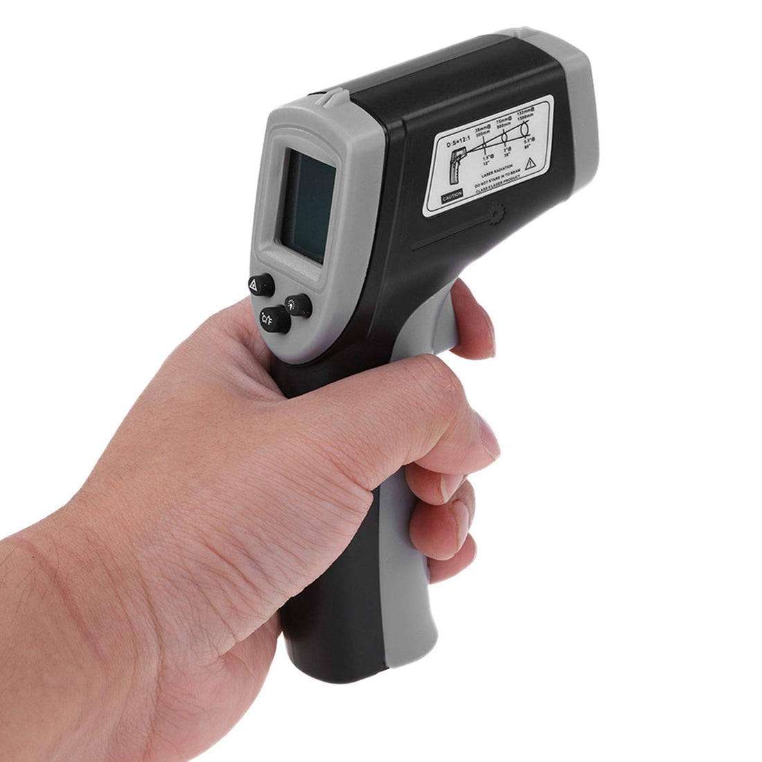 Eacam Digital Infrared Thermometer, -50-380°C Industrial Temperature Gun Non-Contact with Backlight (NOT for Humans) Thermometer for Kitchen Food Meat Car BBQ Automotive and Industrial