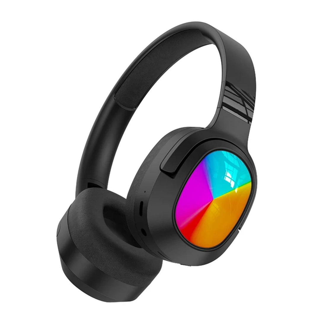 Wireless Bluetooth Headphones ST-1020 with RGB Lights, ANC, HD Sound, 10M Range, Sports Compatible, Gaming (Black)