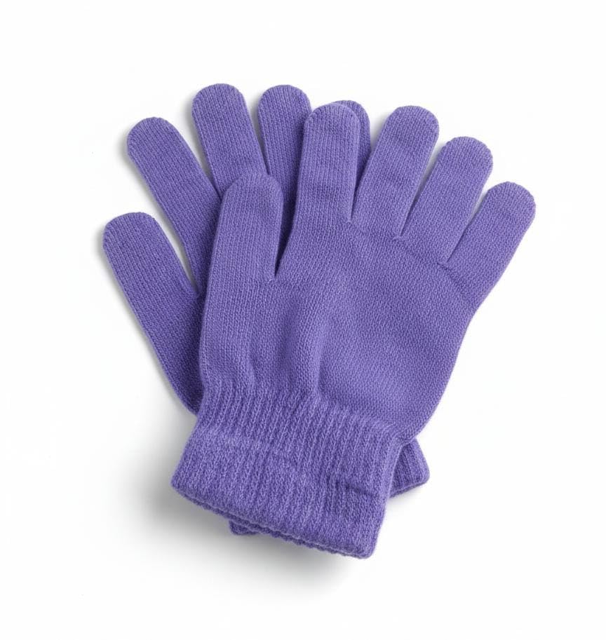 Spaceshoop Soft Knit Winter Gloves Warm Full-Finger Mittens Elastic Ribbed Cuffs