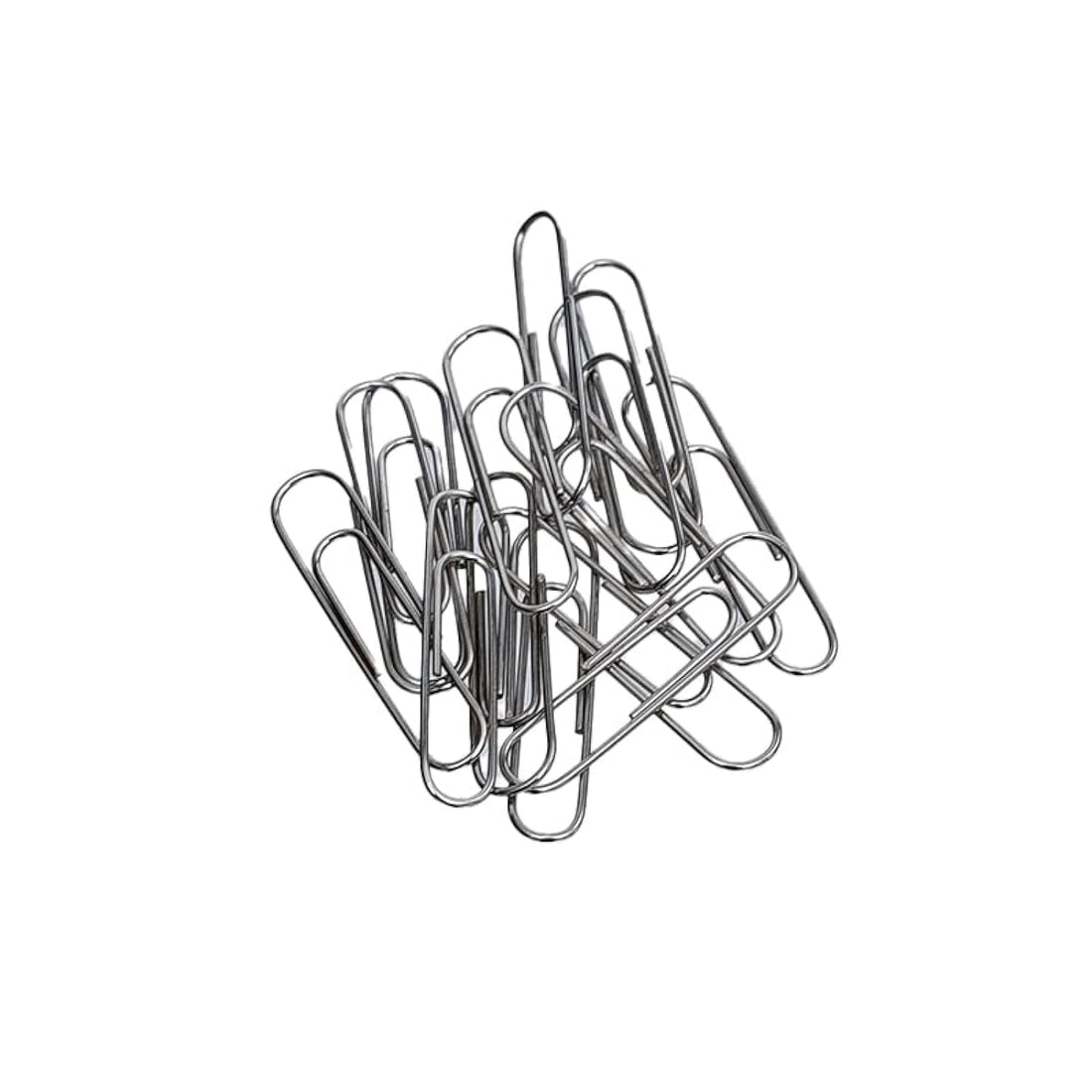 High quality paper clips 33mm set of 50 pcs. - silver