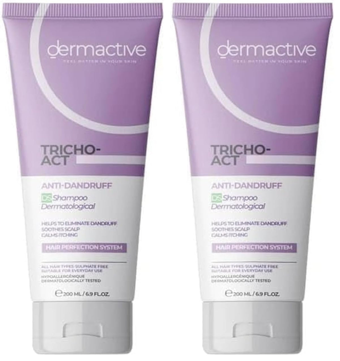 Dermactive TRICHO-ACT Anti Dandruff Shampoo 200ML / 6.9 FL.OZ (Pack of 2)