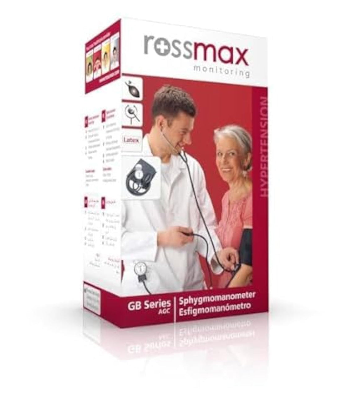 Rossmax GB102 Swiss Desgin Aneroid Blood Pressure Monitor (Black) with Stethoscope