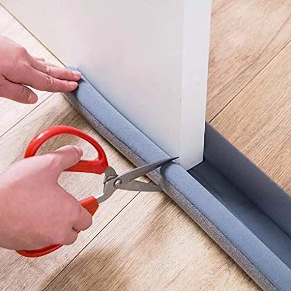 Adjustable Double Draft Stopper for Door - 37 Inch Washable and Cuttable Energy Saving Door Seal Randomly Send Colors