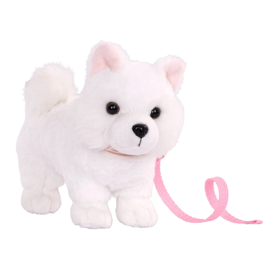 Our Generation American Eskimo Puppy, 15 cm, BD35255, Plush Pet with Movable Legs and Accessories, Includes Collar and Lead, Perfect Companion for 46 cm Dolls, Recommended from 3 Years