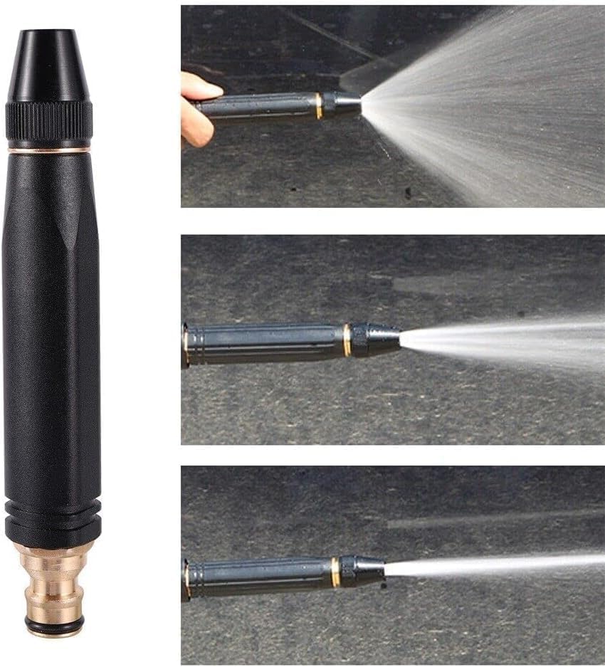 Portable High Pressure Water Gun Direct Spray Gun New Car Wash Water Gun Garden Watering Tool Car Wash Black Nozzle High Pressure - By RanaStore
