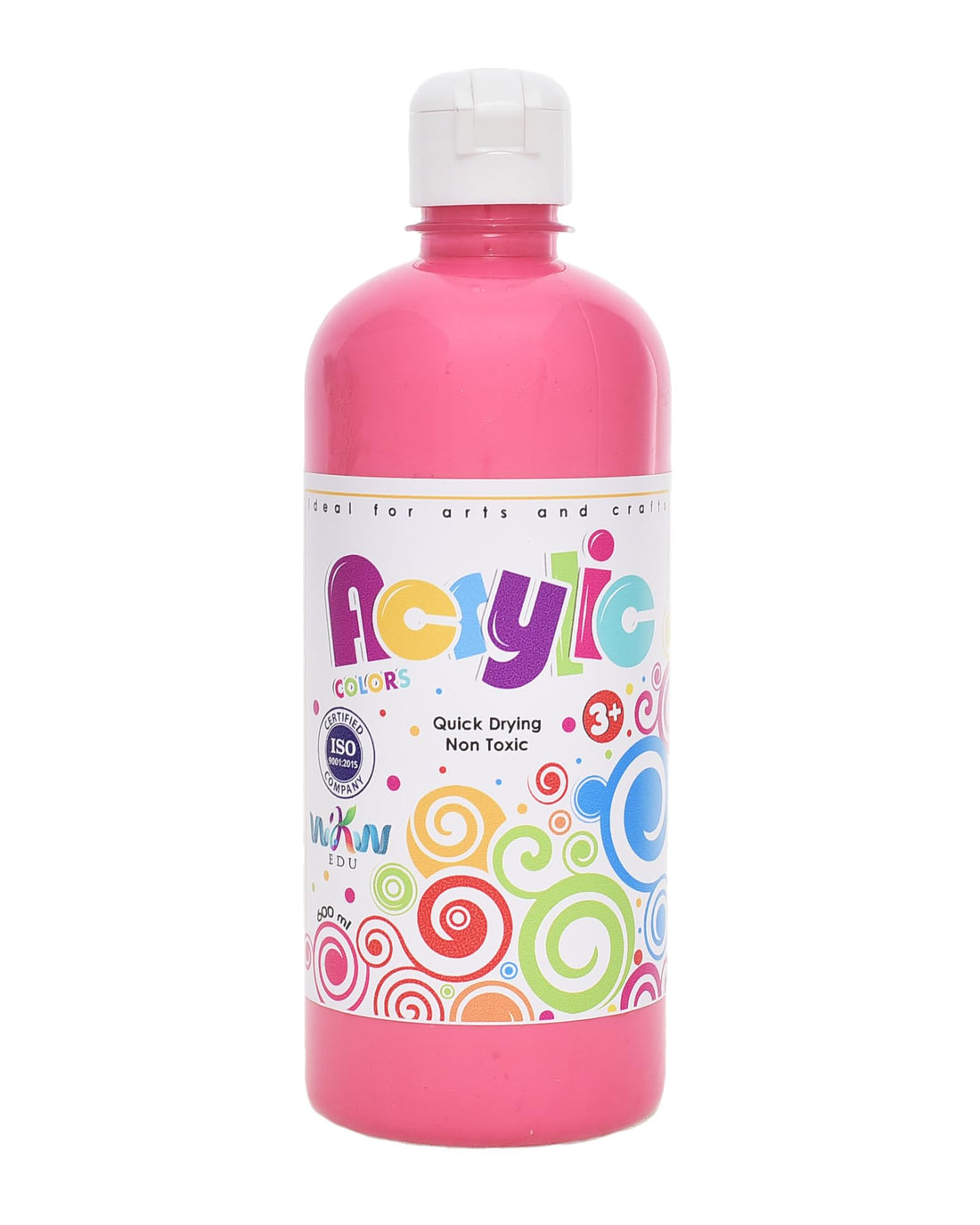 WKW High Quality Acrylic Color 600Ml For Professional Craft Paint, Art, Artists Beginners, Rocks, Wood, Fabric - Fuchsia