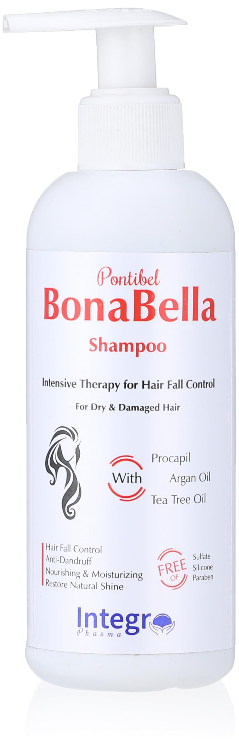 BonaBella shampoo,intensive therapy for hair fall control,for dry &damadeged hair 250ml