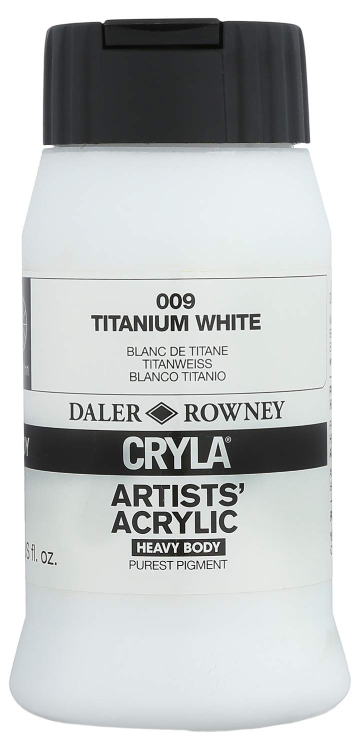 Daler Rowney Acrylic Color, 500 ml - 009 Titanium White