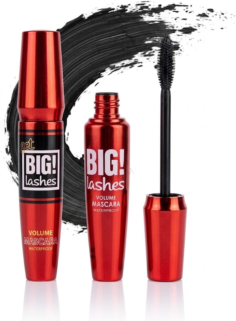 BIG LASHES VOLUME LONG DENSE Mascara SUPE BLACK Waterproof, Volume and Length Waterproof,Extra Long Thick 5D,Lengthening,False Lash Effect
