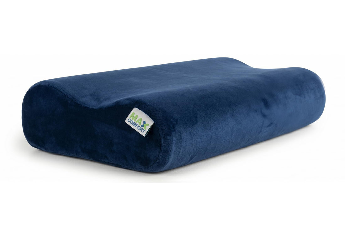 Max Comfort American Memory Foam Medical Pillow for Neck Pain (Dark Blue, 50 * 30 * 11)