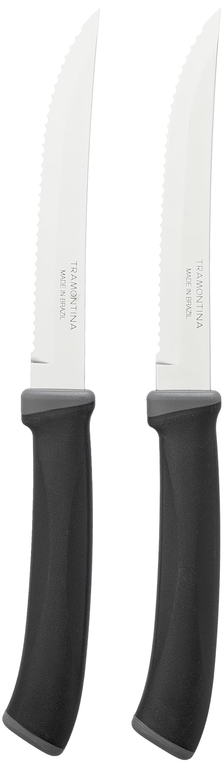 Tramontina Felice Serrated Steak Knives 2-Piece Set, Black