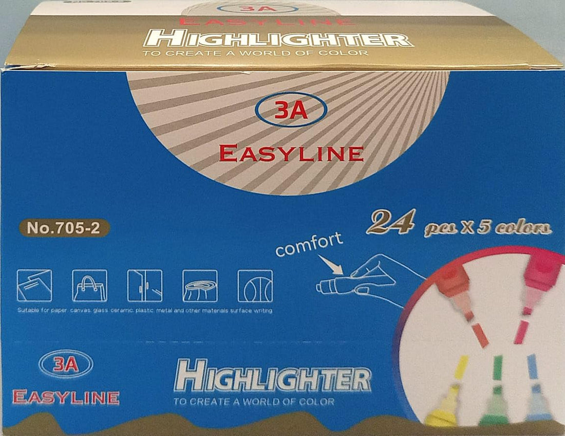 Easyline 3A Phosphorescent Highlighter Marker 24 Count