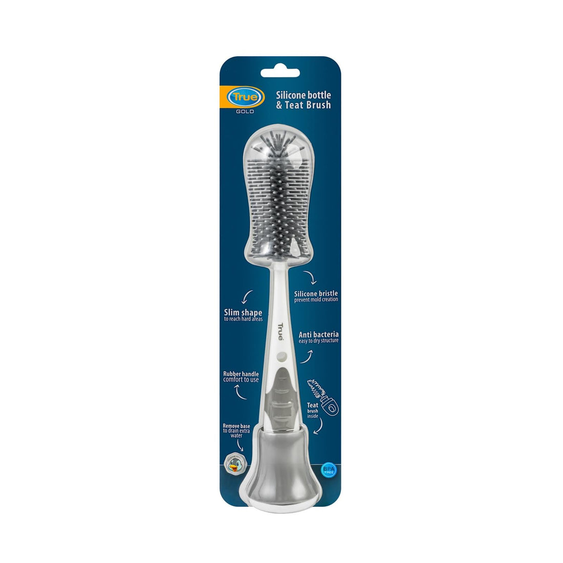True Gold Silicone Bottle & Teat Brush