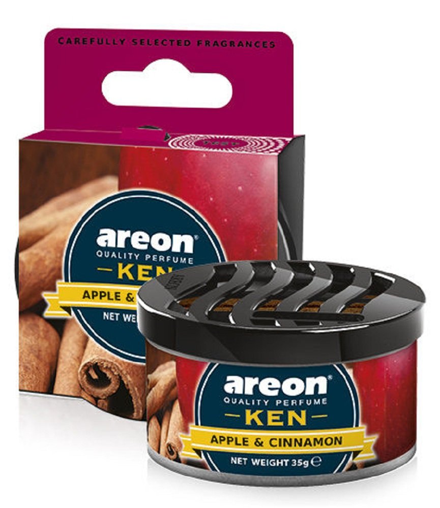 AREON Ken Car Perfume - Apple & Cinnamon, Pack of 1, AK16