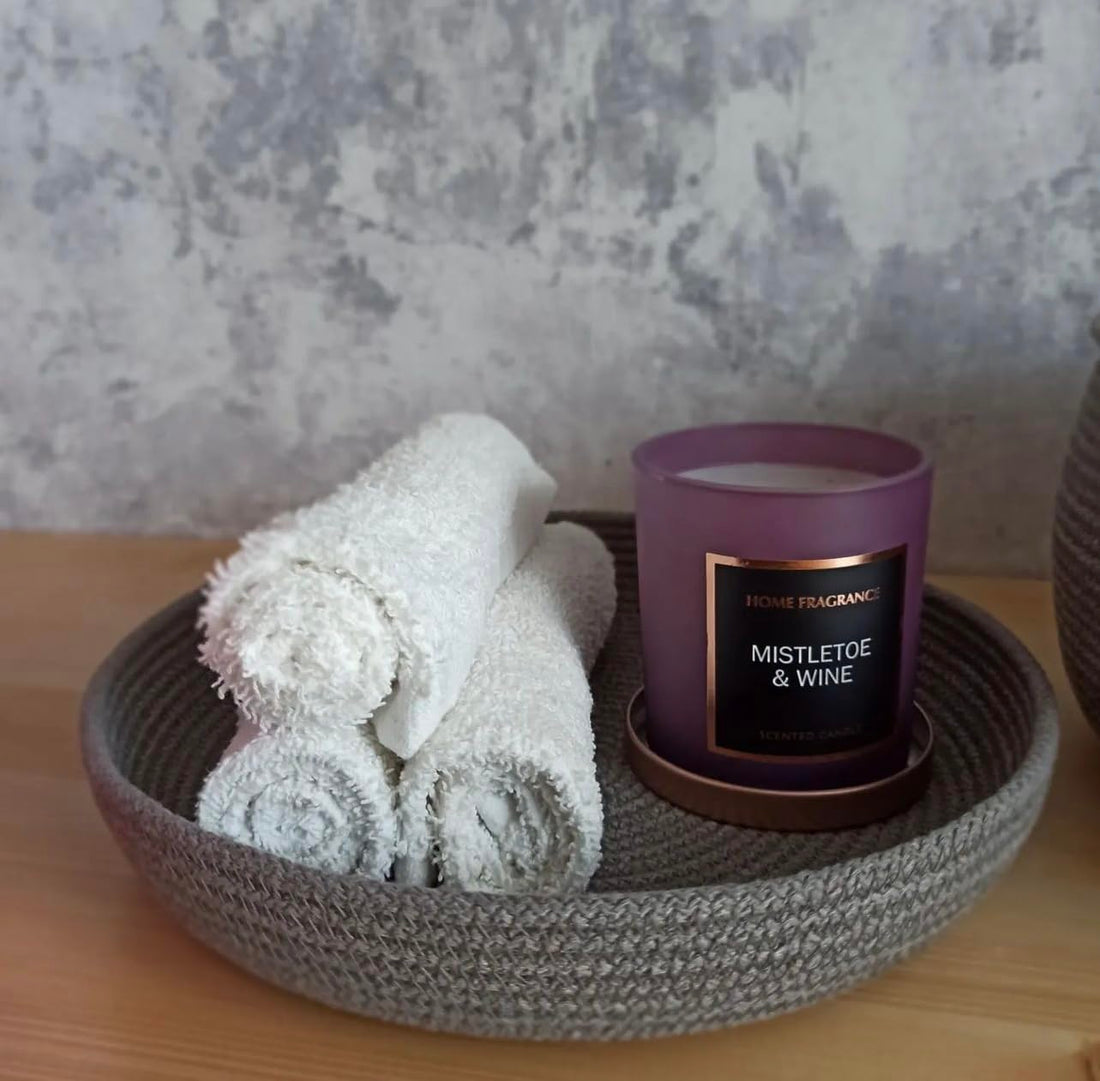 Woven It -Grey Woven Cotton Plate 23cm x 6cm can be used in Kitchen, toilet, living room, dining room, kids room, bed room, indoor & outdoor.