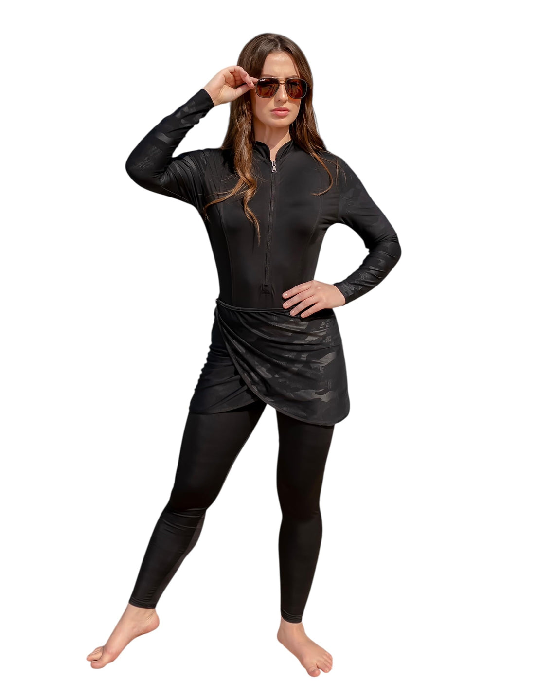 Fashion Hijab Legit Swimsuit - 4 Piece Full Stretch Quick Dry
