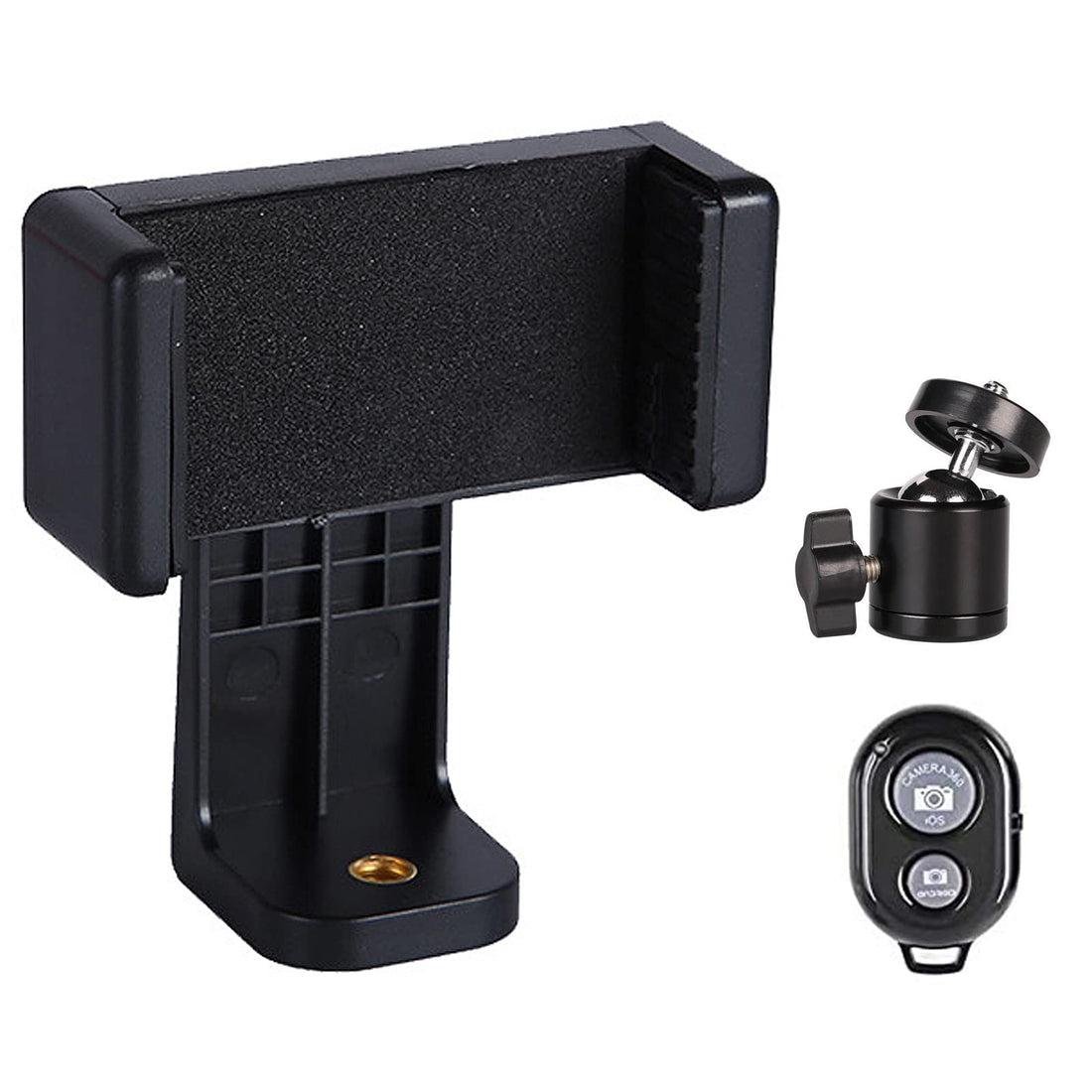 Universal Vertical Rotating Tripod Adapter with 360° Gimbal Head and Bluetooth Remote Control, Suitable for Cameras, Mobile Phones and Tripods
