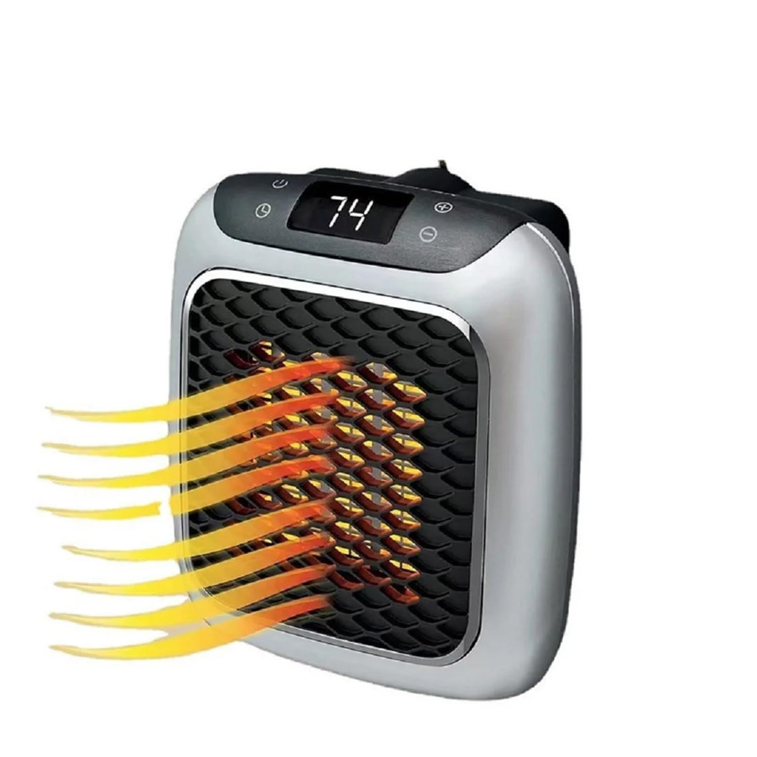Portable Space Heater, 800W Portable Electric Heater-in Wall Home Fan Heater with Remote Control, Mini Household Radiator Warmer for Room Office for Office Space Desk Bin